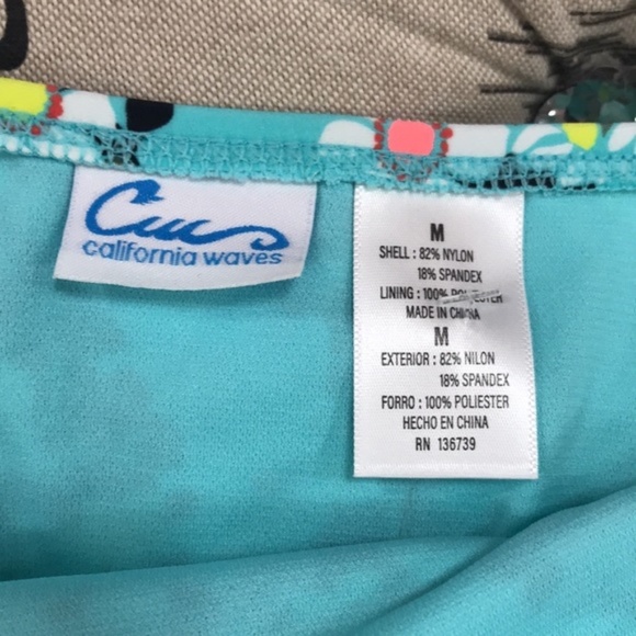 California Waves Ruffled Hipster Bikini Swim - Picture 4 of 5